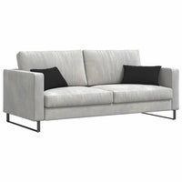 Cuscini da Divano 2 pz-Set di 2 Cuscini per Sofa Nero 50 x 30 cm Tessuto 869341