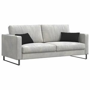 Cuscini da Divano 2 pz-Set di 2 Cuscini per Sofa Nero 50 x 30 cm Tessuto 869341