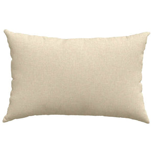 Cuscini da Divano 2 pz-Set di 2 Cuscini per Sofa Crema 60 x 40 cm Tessuto 450679