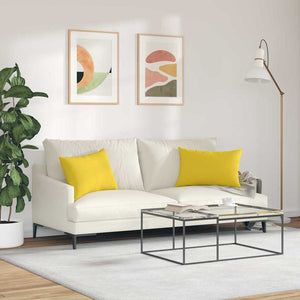 Cuscini da Divano 2 pcs Giallo chiaro 40 x 60 cm Tessuto 42013662