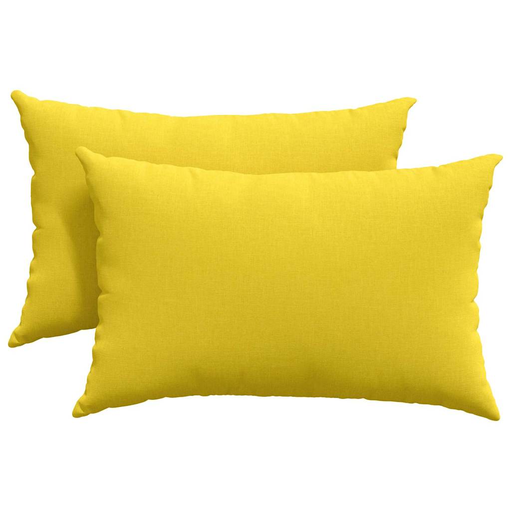 Cuscini da Divano 2 pcs Giallo chiaro 40 x 60 cm Tessuto 42013662