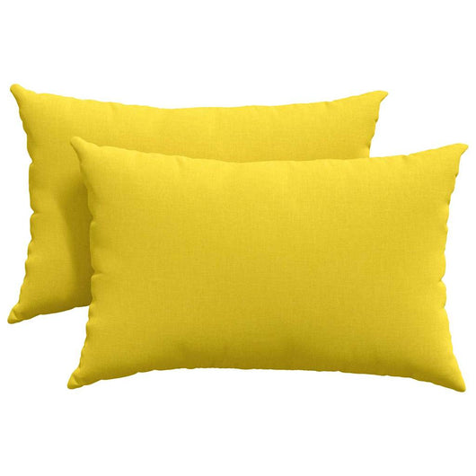 Cuscini da Divano 2 pcs Giallo chiaro 40 x 60 cm Tessuto 42013662