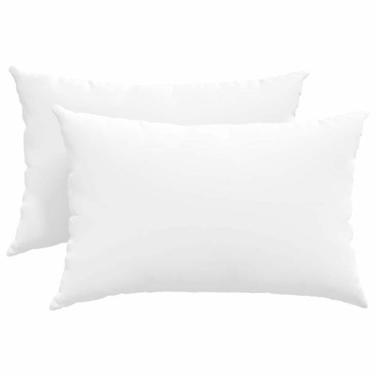 Cuscini da Divano 2 pz-Set di 2 Cuscini per Sofa Bianco 60 x 40 cm Tessuto