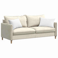 Cuscini da Divano 2 pz-Set di 2 Cuscini per Sofa Bianco 60 x 40 cm Tessuto