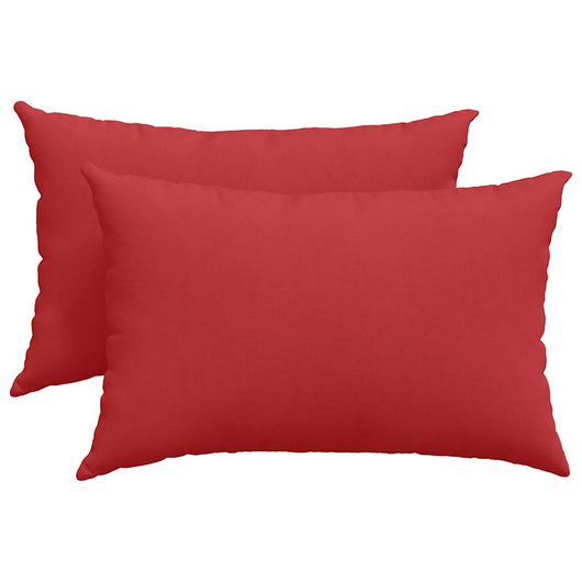 Cuscini da Divano 2 pz-Set di 2 Cuscini per Sofa Rosso 60 x 40 cm Tessuto