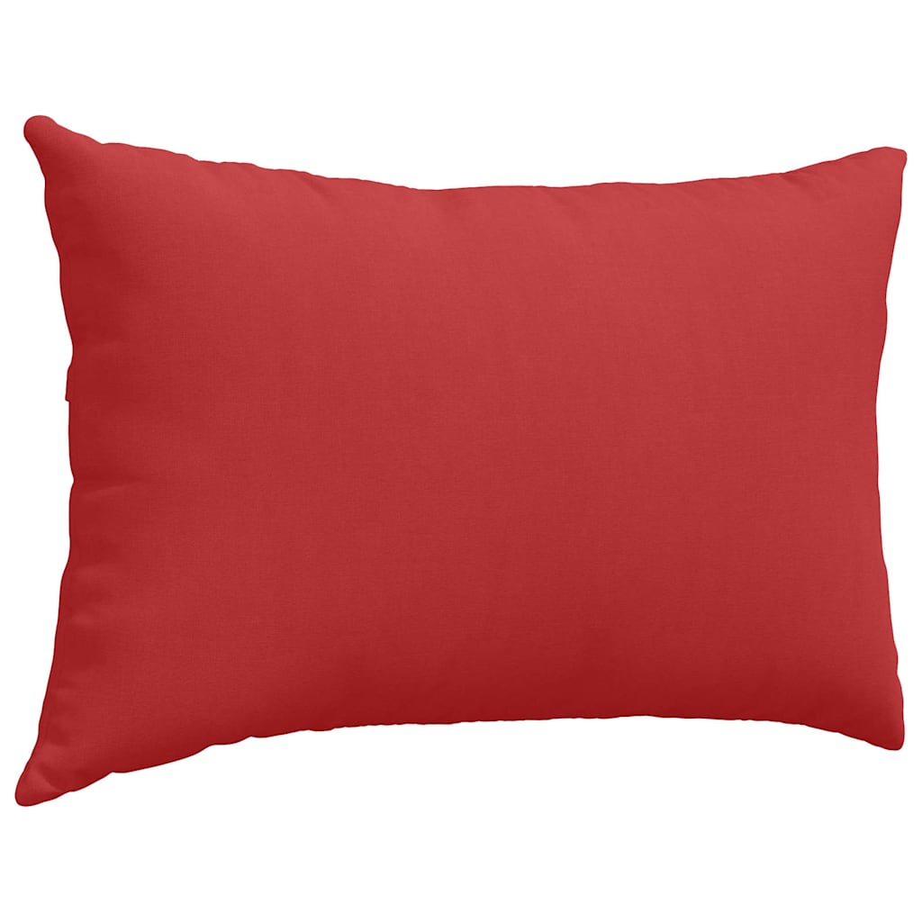 Cuscini da Divano 2 pz-Set di 2 Cuscini per Sofa Rosso 60 x 40 cm Tessuto