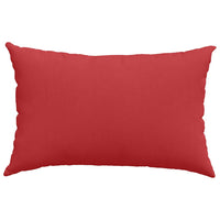 Cuscini da Divano 2 pz-Set di 2 Cuscini per Sofa Rosso 60 x 40 cm Tessuto
