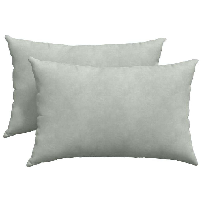 Cuscini da Divano 2 pz-Set di 2 Cuscini per Sofa Grigio chiaro 60 x 40 cm 199338