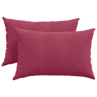 Cuscini da Divano 2 pz-Set di 2 Cuscini per Sofa Rosso Vino 60 x 40 cm Tessuto in Cords