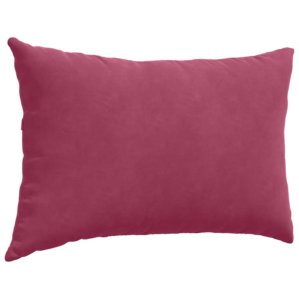 Cuscini da Divano 2 pz-Set di 2 Cuscini per Sofa Rosso Vino 60 x 40 cm Tessuto in Cords