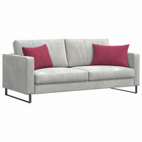 Cuscini da Divano 2 pz-Set di 2 Cuscini per Sofa Rosso Vino 60 x 40 cm Tessuto in Cords
