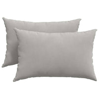 Cuscini da Divano 2 pz-Set di 2 Cuscini per Sofa Grigio chiaro 60 x 40 cm Tessuto 171752