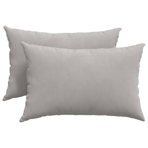 Cuscini da Divano 2 pz-Set di 2 Cuscini per Sofa Grigio chiaro 60 x 40 cm Tessuto 171752