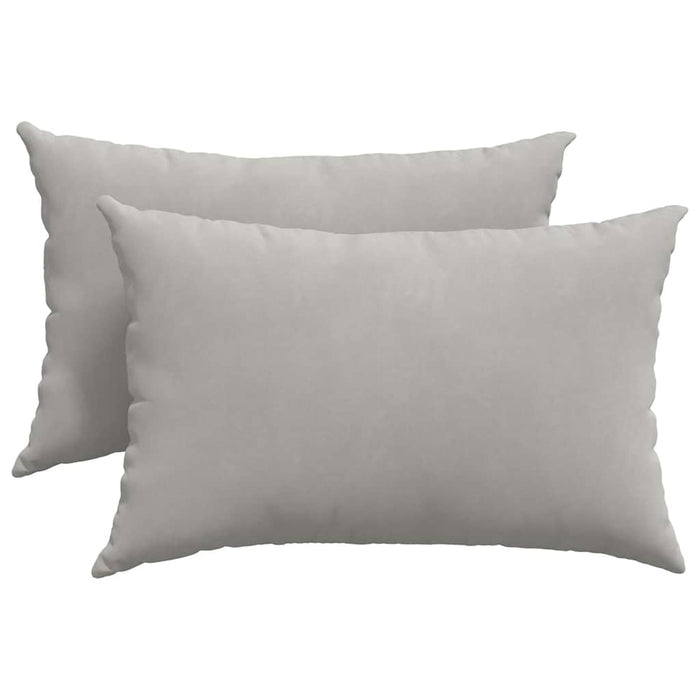 Cuscini da Divano 2 pz-Set di 2 Cuscini per Sofa Grigio chiaro 60 x 40 cm Tessuto 171752