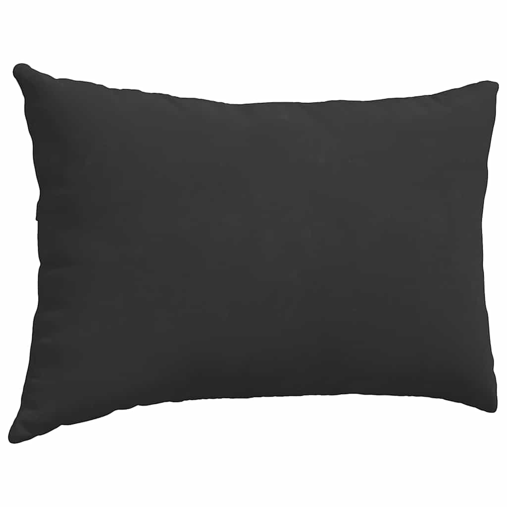 Cuscini da Divano 2 pz-Set di 2 Cuscini per Sofa Nero 60 x 40 cm Tessuto 135422