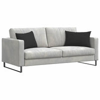 Cuscini da Divano 2 pz-Set di 2 Cuscini per Sofa Nero 60 x 40 cm Tessuto 135422