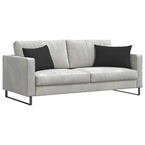 Cuscini da Divano 2 pz-Set di 2 Cuscini per Sofa Nero 60 x 40 cm Tessuto 135422
