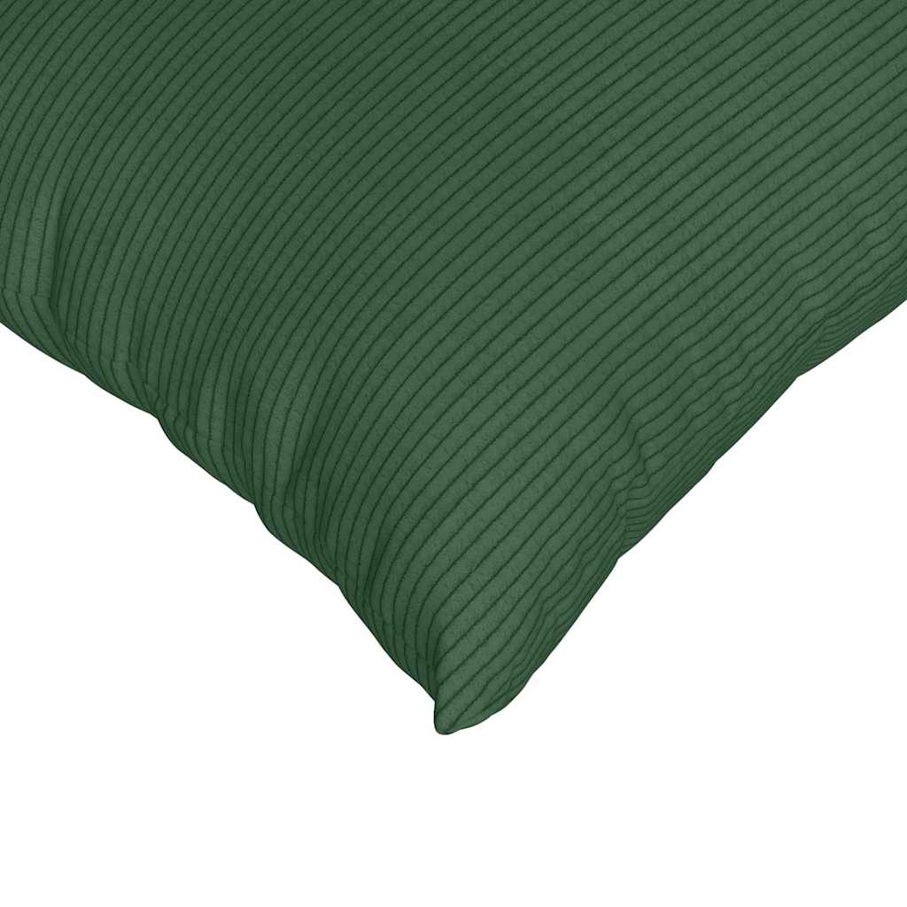 Cuscini da Divano 2 pcs Verde Scuro 60 x 40 cm Tessuto in Cords 42013693