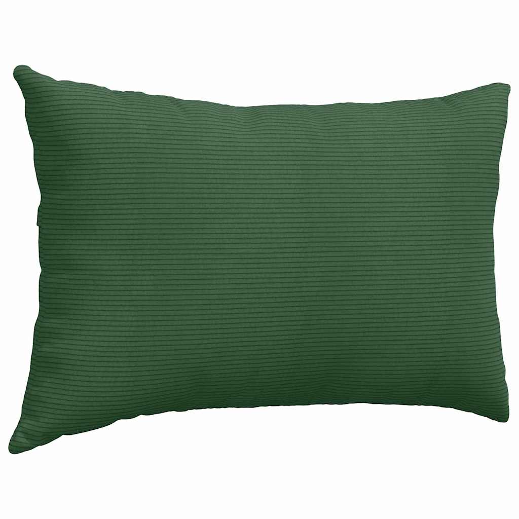 Cuscini da Divano 2 pcs Verde Scuro 60 x 40 cm Tessuto in Cords 42013693