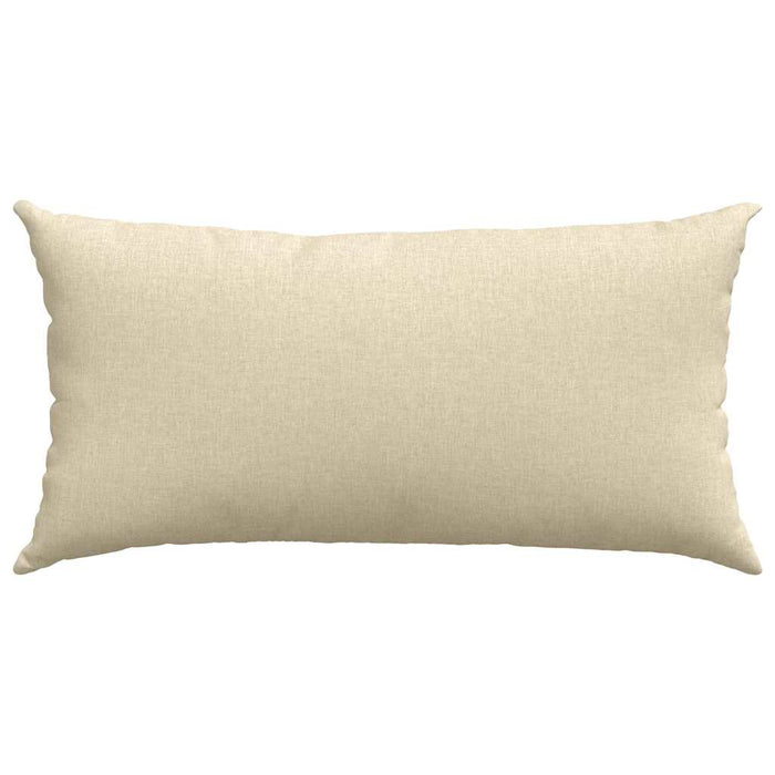 Cuscini da Divano 2 pz-Set di 2 Cuscini per Sofa Crema 80 x 40 cm Tessuto 291226