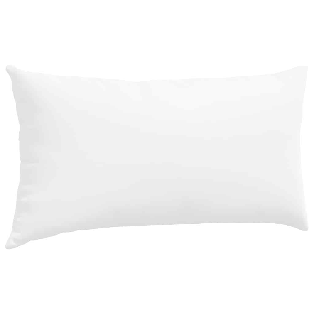 Cuscini da Divano 2 pz-Set di 2 Cuscini per Sofa Bianco 80 x 40 cm Tessuto