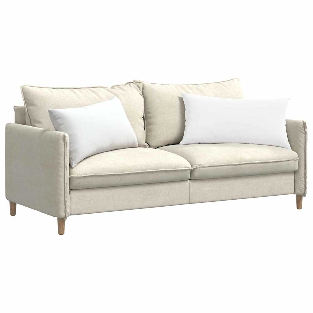 Cuscini da Divano 2 pz-Set di 2 Cuscini per Sofa Bianco 80 x 40 cm Tessuto