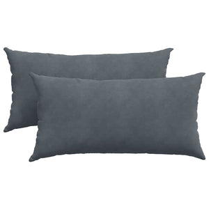 Cuscini da Divano 2 pz-Set di 2 Cuscini per Sofa Grigio scuro 80 x 40 cm 646620
