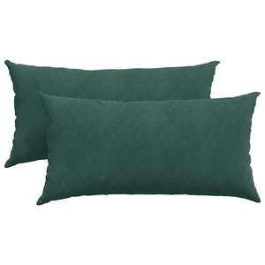 Cuscini da Divano 2 pcs Verde Scuro 80 x 40 cm Tessuto in Cords 42013715