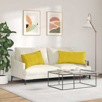Cuscini da Divano 2 pcs Giallo 80 x 40 cm Tessuto in Cords 42013720