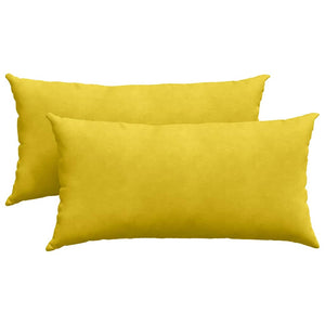 Cuscini da Divano 2 pcs Giallo 80 x 40 cm Tessuto in Cords 42013720