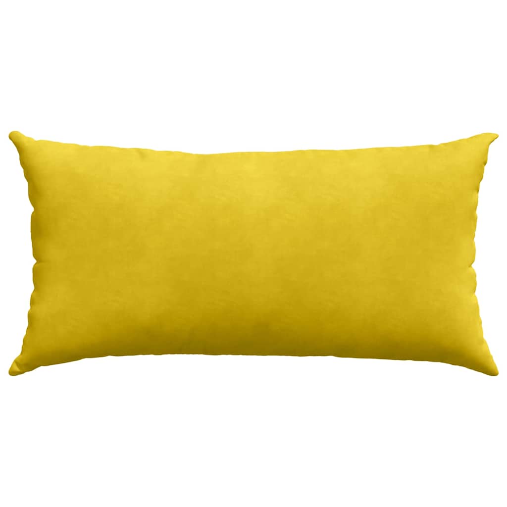 Cuscini da Divano 2 pz-Set di 2 Cuscini per Sofa Giallo 80 x 40 cm Tessuto in Cords