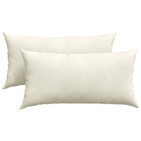 Cuscini da Divano 2 pcs Crema 80 x 40 cm Tessuto in Cords 42013722