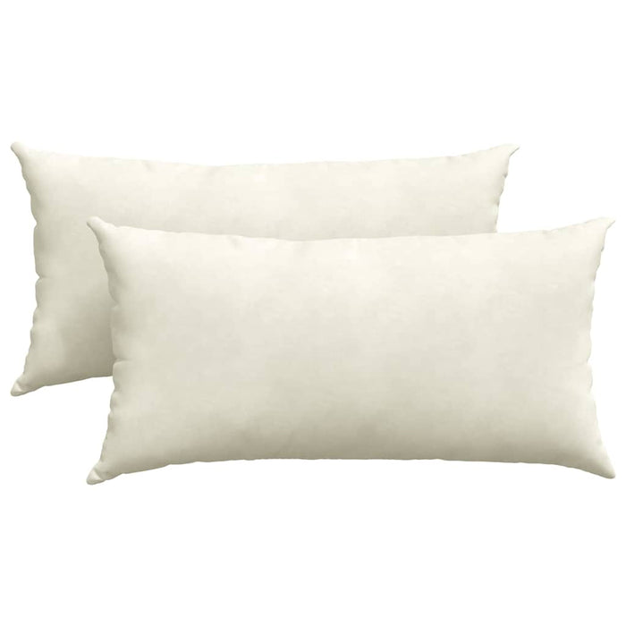 Cuscini da Divano 2 pcs Crema 80 x 40 cm Tessuto in Cords 42013722