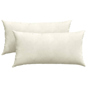 Cuscini da Divano 2 pz-Set di 2 Cuscini per Sofa Crema 80 x 40 cm Tessuto in Cords 828581