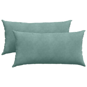 Cuscini da Divano 2 pz-Set di 2 Cuscini per Sofa Verde Mare 80 x 40 cm Tessuto in Cords