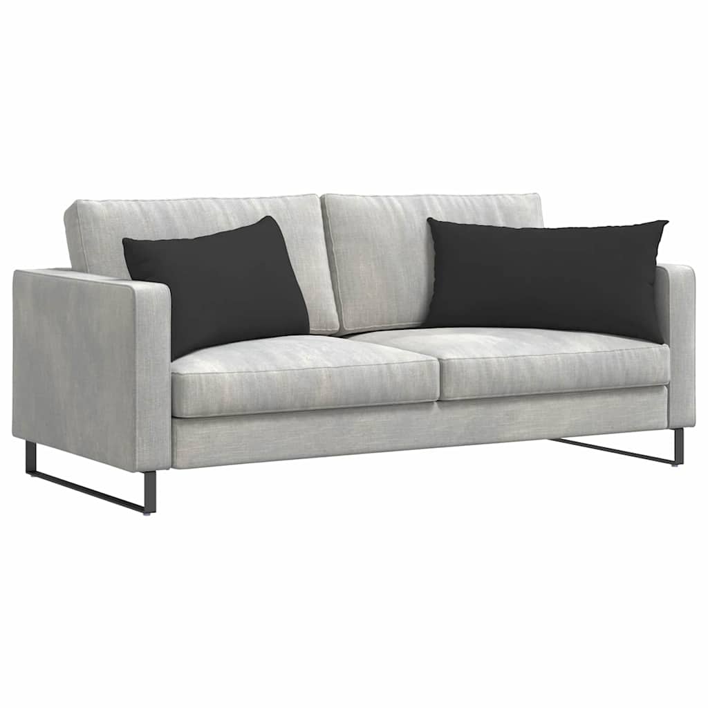 Cuscini da Divano 2 pz-Set di 2 Cuscini per Sofa Nero 80 x 40 cm Tessuto 794518