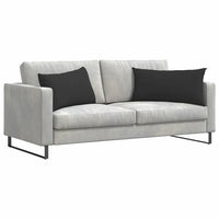 Cuscini da Divano 2 pz-Set di 2 Cuscini per Sofa Nero 80 x 40 cm Tessuto 794518