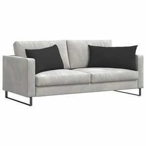 Cuscini da Divano 2 pz-Set di 2 Cuscini per Sofa Nero 80 x 40 cm Tessuto 794518