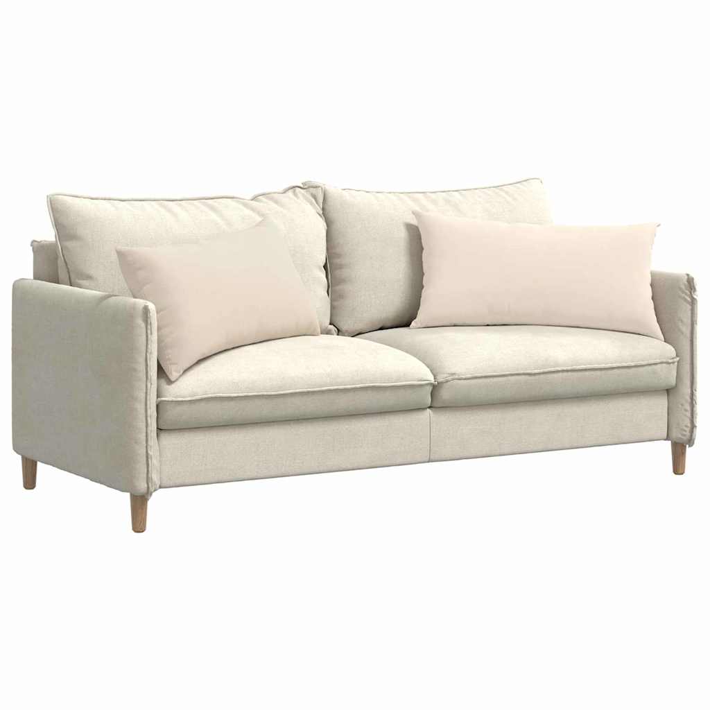 Cuscini da Divano 2 pz-Set di 2 Cuscini per Sofa Beige 80 x 40 cm Tessuto