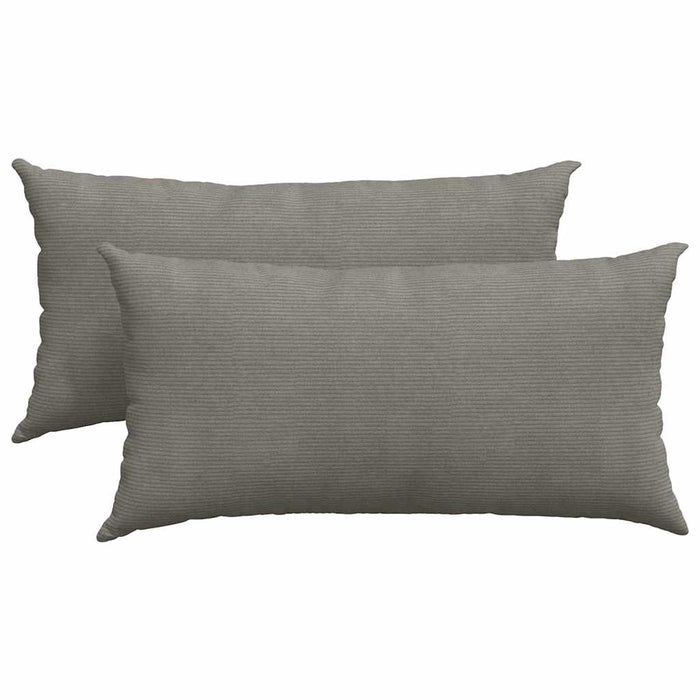 Cuscini da Divano 2 pz-Set di 2 Cuscini per Sofa Grigio chiaro 80 x 40 cm 276687