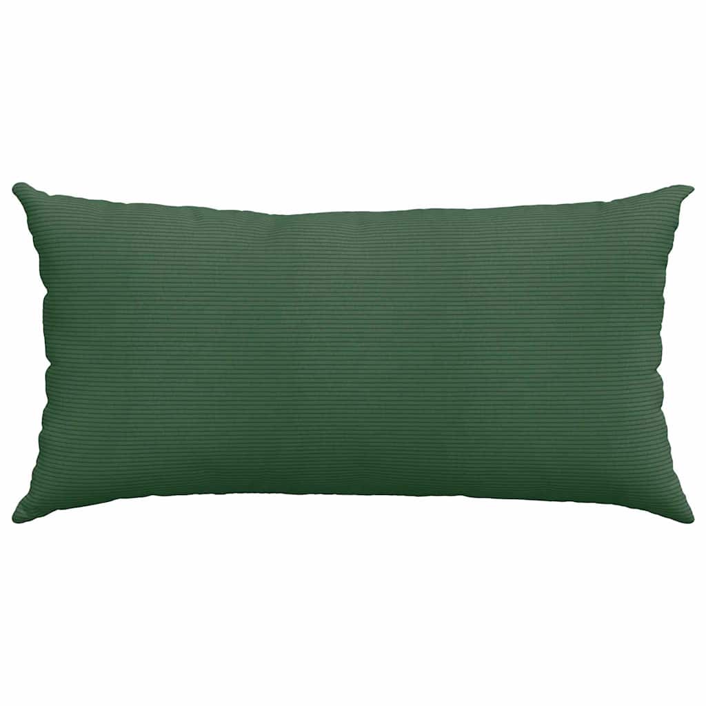 Cuscini da Divano 2 pcs Verde Scuro 80 x 40 cm Tessuto in Cords 42013736
