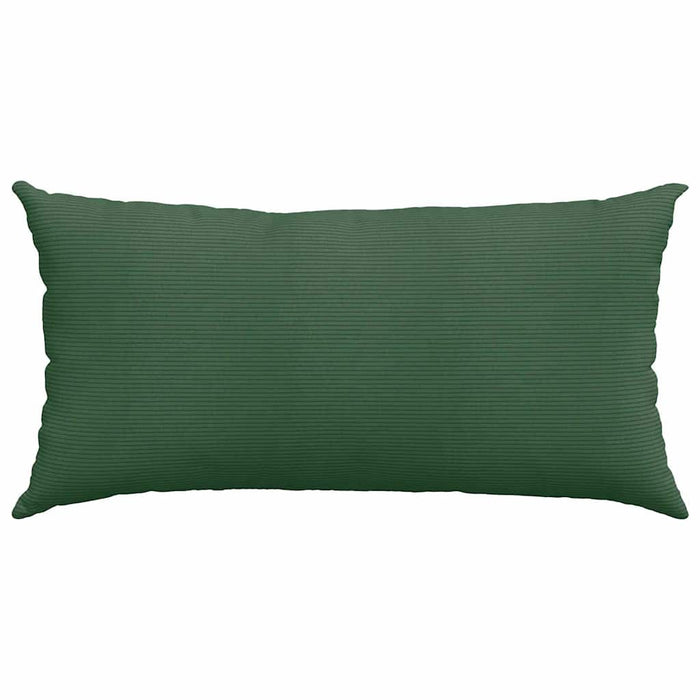 Cuscini da Divano 2 pcs Verde Scuro 80 x 40 cm Tessuto in Cords 42013736