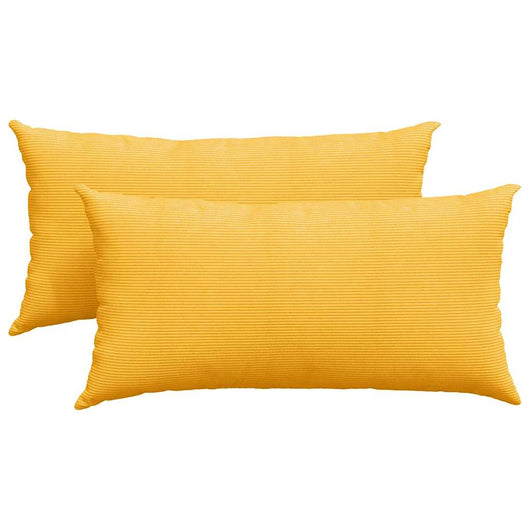 Cuscini da Divano 2 pz-Set di 2 Cuscini per Sofa Giallo Chiaro 80 x 40 cm