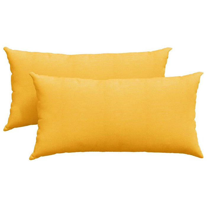 Cuscini da Divano 2 pz-Set di 2 Cuscini per Sofa Giallo Chiaro 80 x 40 cm