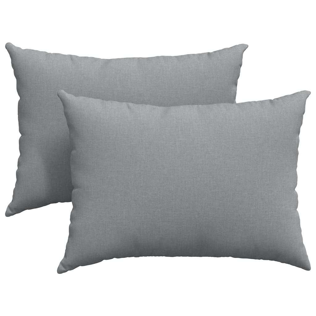 Cuscini da Divano 2 pz-Set di 2 Cuscini per Sofa Grigio chiaro 70 x 50 cm Tessuto 444502