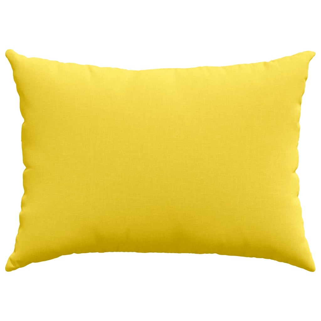 Cuscini da Divano 2 pz-Set di 2 Cuscini per Sofa Giallo Chiaro 70 x 50 cm Tessuto