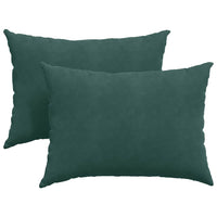 Cuscini da Divano 2 pcs Verde Scuro 70 x 50 cm Tessuto in Cords 42013758
