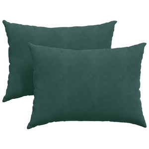 Cuscini da Divano 2 pcs Verde Scuro 70 x 50 cm Tessuto in Cords 42013758