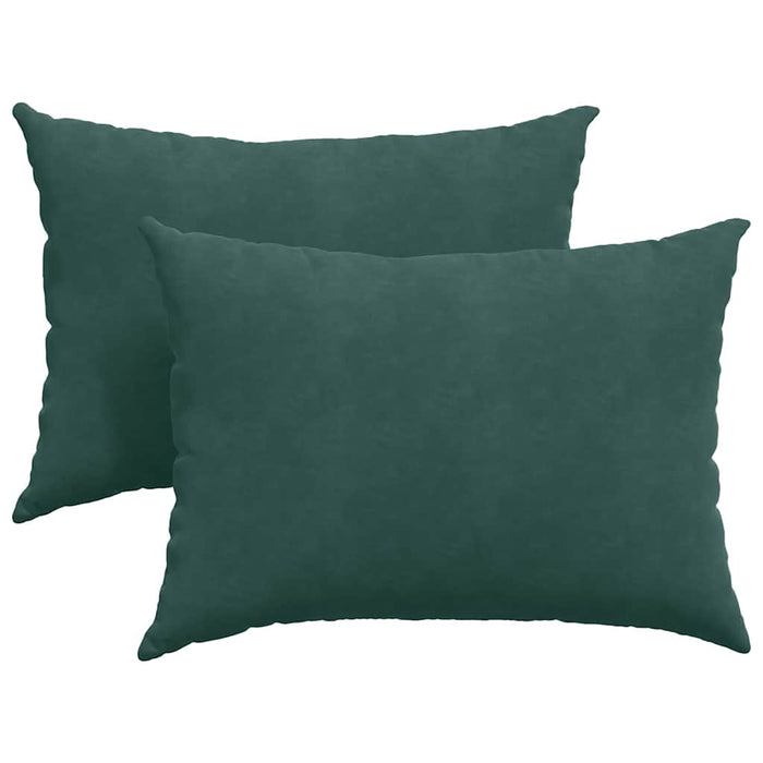 Cuscini da Divano 2 pcs Verde Scuro 70 x 50 cm Tessuto in Cords 42013758