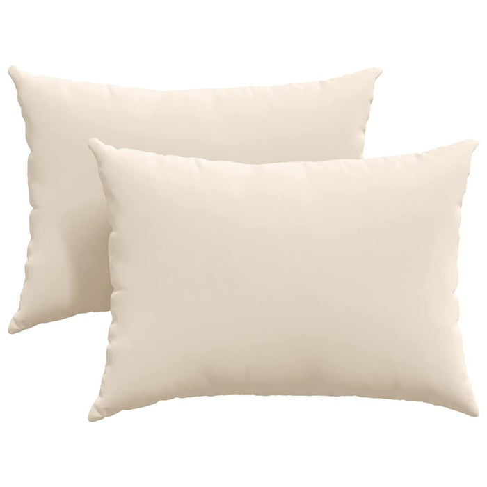 Cuscini da Divano 2 pz-Set di 2 Cuscini per Sofa Beige 70 x 50 cm Tessuto